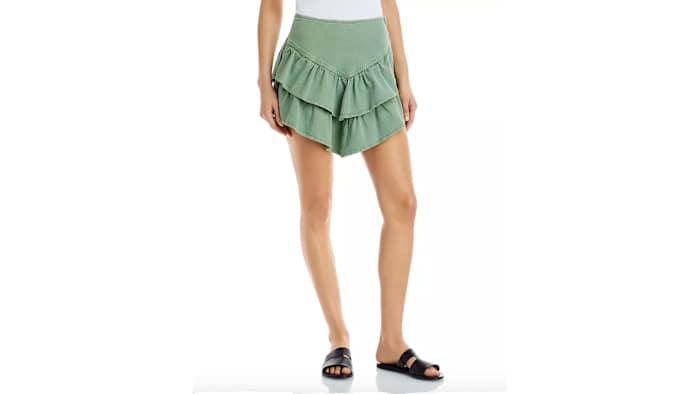Bloomingdales - MOTHER - The Ruffle Denim Mini Skirt